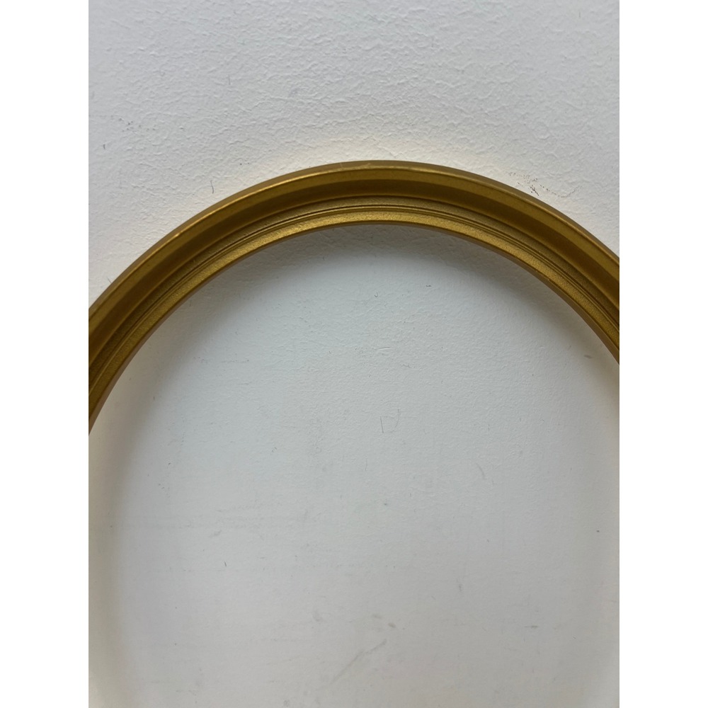 Gold Oval Picture Frame FITS 12x16 Resin Wall Decor Classic Tiered Vintage MCM - Picture 2 of 10